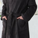 HERREN Microfaser Soft Bademantel Kapuze