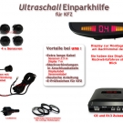 Einparkhilfe Parkhilfe R?ckfahrwarner 4 Sensoren PDC 17