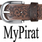 Designer Lederg?rtel braun / 4 cm breit / Gurtel