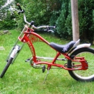 Rotes Chopper Cruiser Bike - Fahrrad - TOP