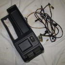 BMW e34 Mittelkonsole hinten ultramarineblau, Schalter Heckrollo, Kabelbaum