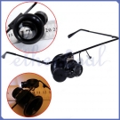 Uhrmacher Lupe mit LED Lampe Brillenlupe Lupe 20 Fach