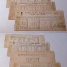 FLUME – antike Masstabellen-Karten fur Aufzugwellen W1 bis…