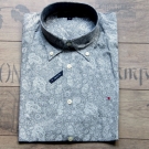 TOMMY HILFIGER DESIGNER BUSINESS HERREN HEMD GRAU BL Gr M Pullover Jeans