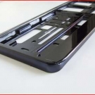 2 Stuck Kennzeichenhalter Schwarz Hochglanz