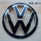 schwarz schwarzes VW Zeichen Emblem T5 Kuhlergrill TDI