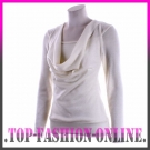 LUXUS NEU DESIGNER DAMEN BLUSE LONGSHIRT 15v8 Weiss