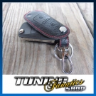 Schlusseltasche Klappschlussel Etui ECHT-LEDER 2er Rot VW T5 Multivan + Jetta 3