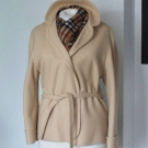 BASLER Damen Jacke,Ubergangsjacke,Vintage,Schur-Wolle,Strickjacke,beige,Gr.40,