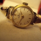 Damen Armbanduhr Exquisit Gold 585 / 14K Damenarmbanduhr Uhr lauft gut DAU