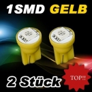 2 x T10 1 LED SMD Standlicht w5w kfz Licht 10mm gelb