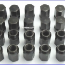 20 Kegelmuttern / Radmuttern M12 x 1,5 x 34mm / Schwarz / z.B. Ford, Honda usw.