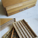 Uhrmacher Sortiment box, Sortier kiste Einzeteile kasten Sortiment Block G.Jacob