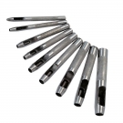 Locheisen Lochstanzer Lochpfeifen Satz 9 tlg. 2,5-10mm