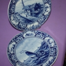 2 schone Keramik Teller / Sammelteller / Wandteller - Delft - Marken Hindeloopen