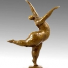 MODERN ART Kunstler AKT Bronze XXL TANZERIN sign. MILO