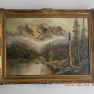 Olgemalde Landschaft mit Rahmen