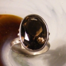 Ring 925 Silber - Rauchquarz - Unikat