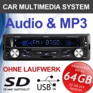 AUTORADIO SUPER SP-402M MP3 WMA USB+SD=64GB-IN  AUX RDS OHNE CD + FERNBEDIENUNG