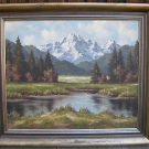 Ölgemälde, Landschaft/ W.H. Unger