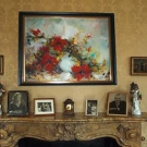 Traumhaftes, großes Blumen-Stillleben mit Rahmen