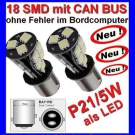 BAY15D T25 60 SMD LED Bremslicht Rücklicht Set = 4 Stück/nicht StVZO zugelassen