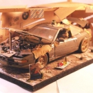 Vergessene Autowelt -  Scheune mit BMW 850 i E 31 - 1989-1999 1:18 (557)