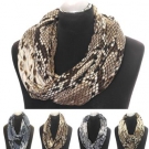 Schlangenmuster LOOP SCHAL Winter Schlauchschal Rundschal Superweiche Baumwolle
