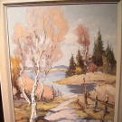 Landschaft bei Bosau Kunsthandlung Jürgen Runge Kiel altes Ölgemälde Ölbild top