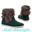 NEU DESIGNER DAMEN SCHUHE STIEFELETTEN BOOTS MIT KUNST FELL x7pa Gr 40 Grün