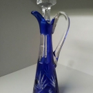 Kristall Glas Karaffe sehr selten in Art  Form und Schliff  22,5 cm 