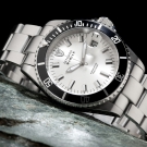 DETOMASO MARIAN DAMENUHR  EDELSTAHL SILBER SCHWARZ DATUMSANZEIGE SPORT 5 ATM NEU