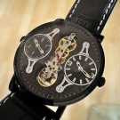 GRAF VON MONTE WEHRO XXL AUTOMATIK UHR ADELAIDE GUN 3 WERKE LEDER ►► NEU ◄◄ 