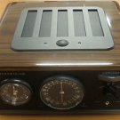 Bernstein RAC 20 Uhrenradio Retrodesign Radio glänzend wenge