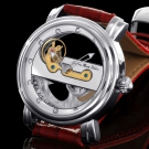 Monte Wehro Trient White/Red Skelett  Automatik Stabwerk Uhr / Alles sichtbar! 