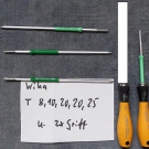 Wiha System 4 - 5 Klingen Torx T8,10,20,20,25 u. 2x SoftFinish-telescopic Griffe