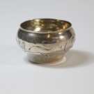 Kleine Schale Silber 84 Gewürzschale Pflanzen Dekor Rußland