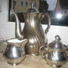 Bavaria Feinsilber - Set aus Kaffeekanne, Milchkännchen und Zuckerdose