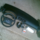 Audi A4 B6 8E bj04 Lenkrad Airbag Steuergerät Gurte Amaturenbrett MARITIM-BLAU