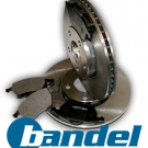 2 BREMSSCHEIBEN Ø256mm innenbelüftet + BREMSBELÄGE VORNE VORDERACHSE BREMSEN