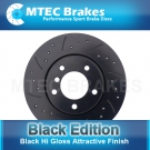 Corsa 1.6 Turbo VXR 04/07- Front Brake Discs Drilled Grooved Mtec Black Edition