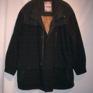 Jacke-Mantel in Gr. XXL, dunkelblau/grün Kariert