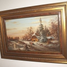 100 Jahre altes originales Ölgemälde J Nellberger signiert Mittelalteridylle