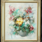 Paul Morro 1925 Leipzig : Prachtvolles Blumenstilleben. Öl/Lwd., sign.