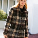 Flauschige Karo-Jacke