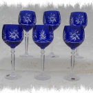 Kristall gläser Römer Geschenkidee Geburtstag 6 St Weinrömer  blau B Ware