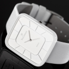 YVES CAMANI PETIT CERAMICA WHITE DAMENUHR KERAMIK WEIß LEDERARMBAND NEU