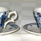 2 Kaffee-Gedecke (Pyramide Delfts Holland)