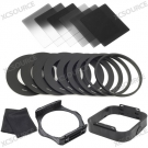 6pcs ND Filter Set + 9 Metal Adapter Ring+ Lens Hood + 2 Cloth for Cokin P LF143