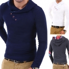 Carisma Longsleeve T-Shirt Hoher Kragen Pullover Hoodie Navy/Grau/Weiß NEU